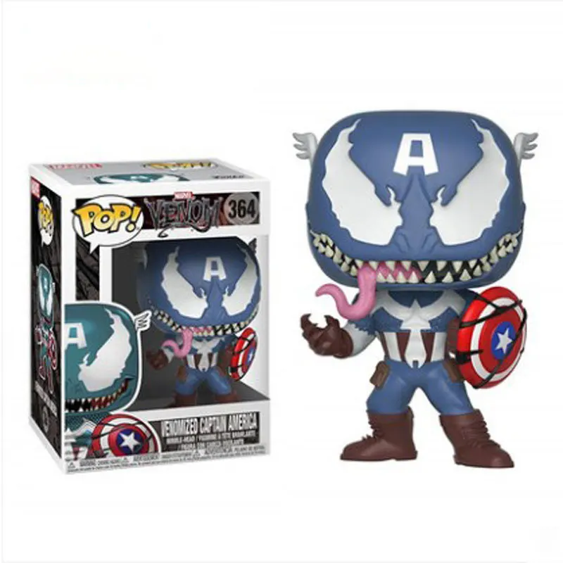 Красный FUNKO POP Новые Мстители: Endgame Carnage Venomized Халк Железный человек Капитан Американский фигурка игрушки для детей Рождественский подарок - Цвет: Красный