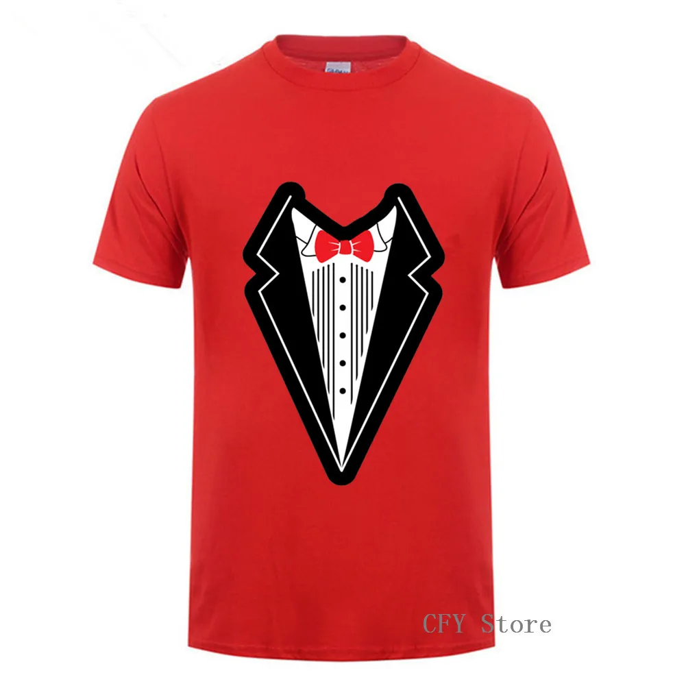 Лидер продаж 2019 костюм для смокинга галстук бабочка Мужская футболка хлопковые