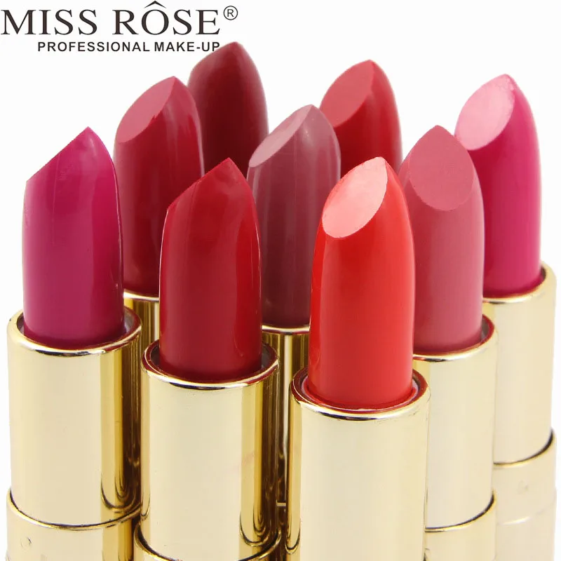 MISS ROSE 24 шт. твердая матовая набор из помад 9 Цвета в звездочку красное бархатное