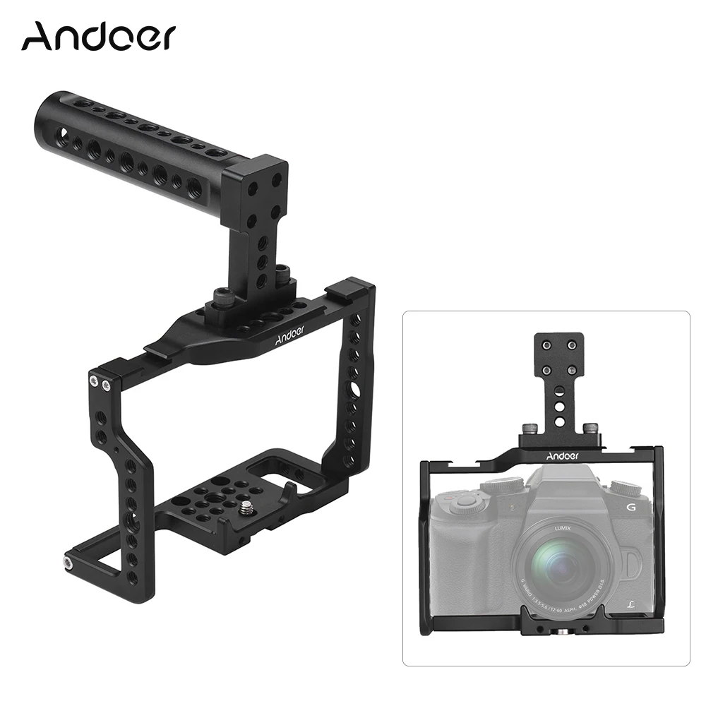 Клетка для камеры Andoer G85 с множеством монтажных отверстий 1/4 &quotи 3/8&quot 2 гнезда