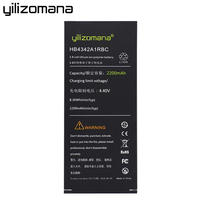 YILIZOMANA Оригинальный аккумулятор для телефона HB4342A1RBC Huawei Honor 4A 5A Y5II Y5 II 2 Ascend 5 + Y6 SCL TL00