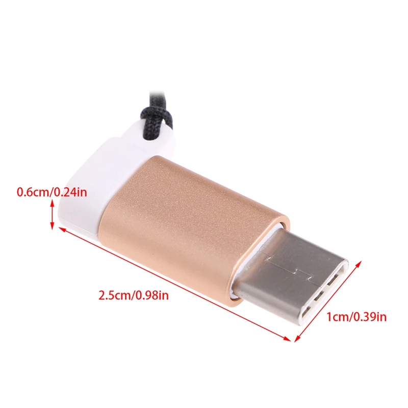 Адаптер Micro USB Type-C OTG для синхронизации данных и зарядки с брелоком шнур |