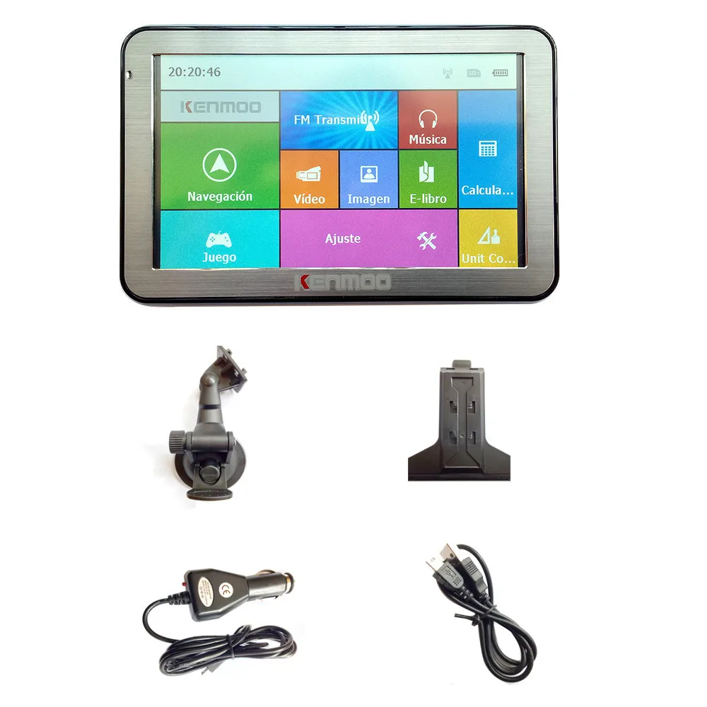 Новинка 5 дюймов HD gps автомобильный навигатор Процессор 800 МГц FM/8 GB/DDR3 Карты для Европы/США+ Канада грузовик Navi фургонов