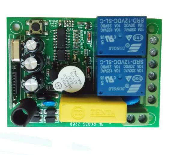 Переменный ток 220 В 2-канальный беспроводной пульт дистанционного управления