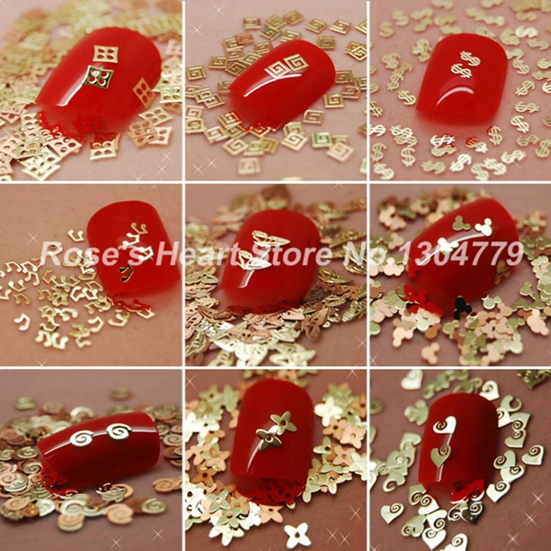 Более чем 700 шт./упак. один Стиль в наличии золотой лак для ногтей металлический