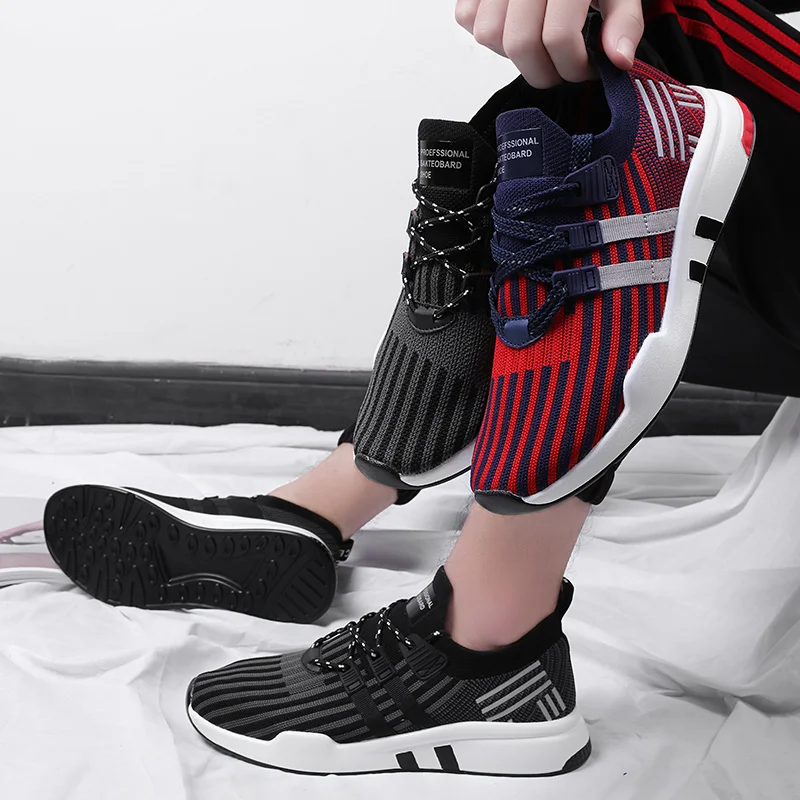 Новинка 2018 года Мужская обувь модная сетчатая повседневная со шнуровкой сезон