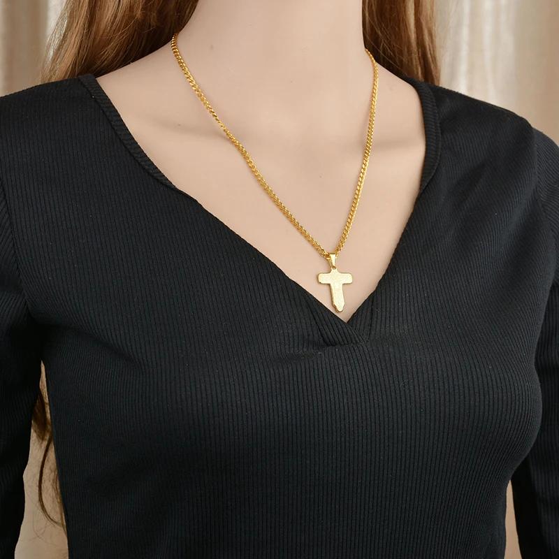 UZone Double Sides Crucifix Cross Necklace Lord's Prayer Pendant Necklaces For Valentine's Day Gift | Украшения и
