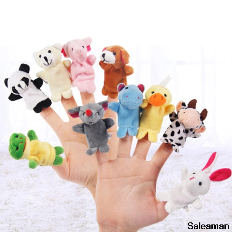 Saleaman 5 шт. милые животные пальцем кукольный плюшевые мультфильм детские игрушки
