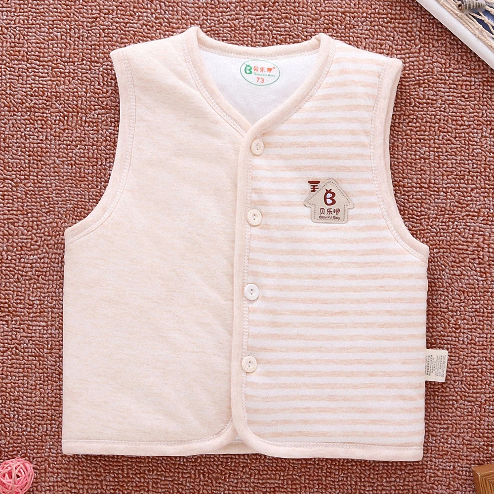 Осенне зимний теплый жилет для малышей утепленный из 100% хлопка маленьких