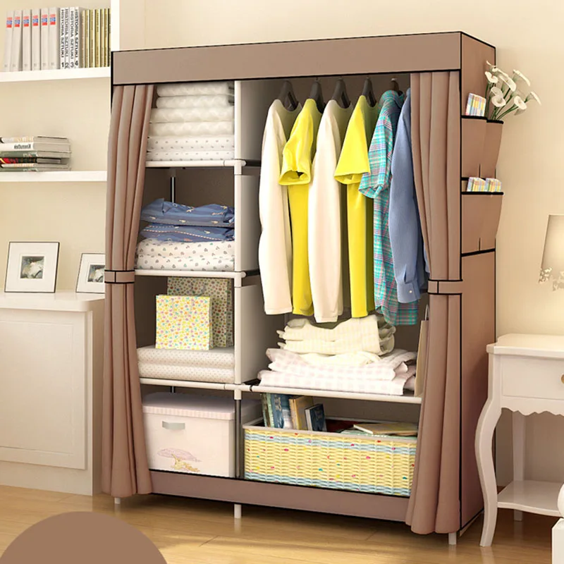 Минималистичный современный усиленный большой шкаф DIY нетканый складной портативный шкаф для хранения одежды пылезащитный Тканевый шкаф