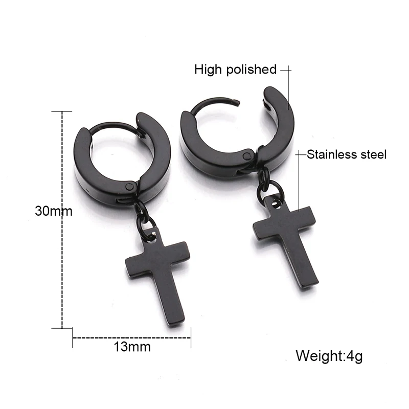 Поп панк из нержавеющей стали в форме Креста для мужчин и женщин лучший друг