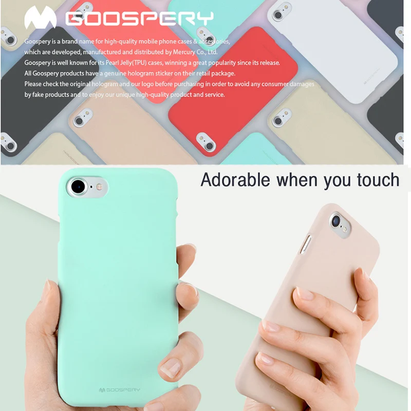 Оригинальный оригинальный Ультратонкий силиконовый мягкий чехол Goospery для Apple