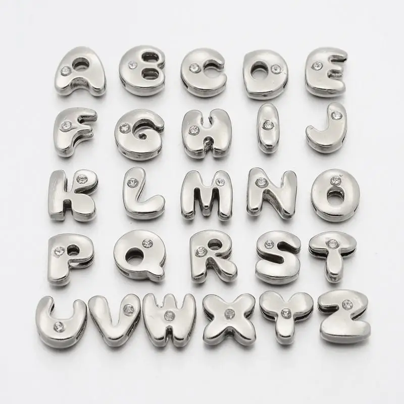 Бусины слайдеры с надписью для изготовления браслетов и часов подвески из сплава