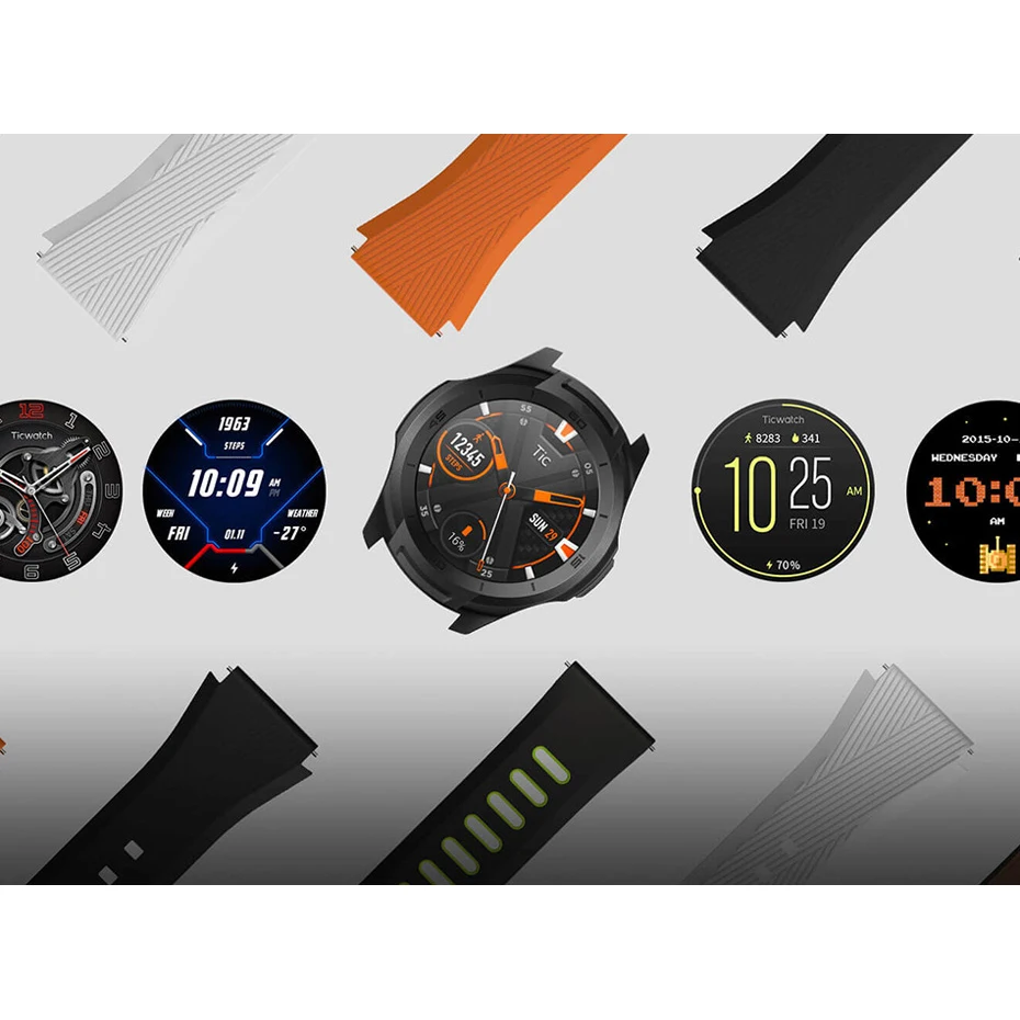 [Фото] глобальной Ticwatch S2 одежда OS & nbsp Google Смарт часы Bluetooth WI FI 5ATM Водонепроницаемый