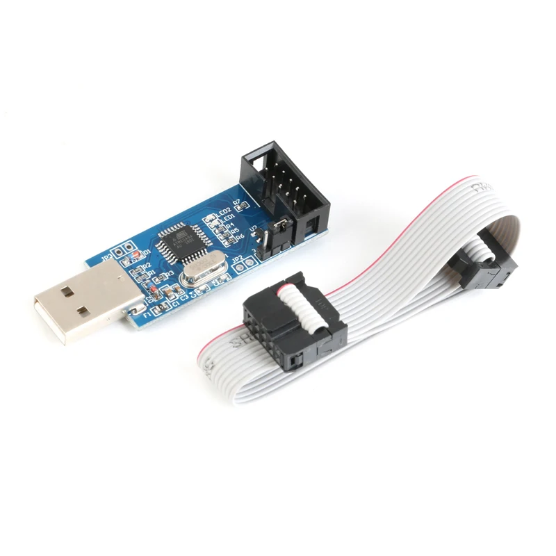 Программатор USB ISP ASP ATMEGA8 ATMEGA128 с поддержкой Win7 64 1 комплект|Соединители| |