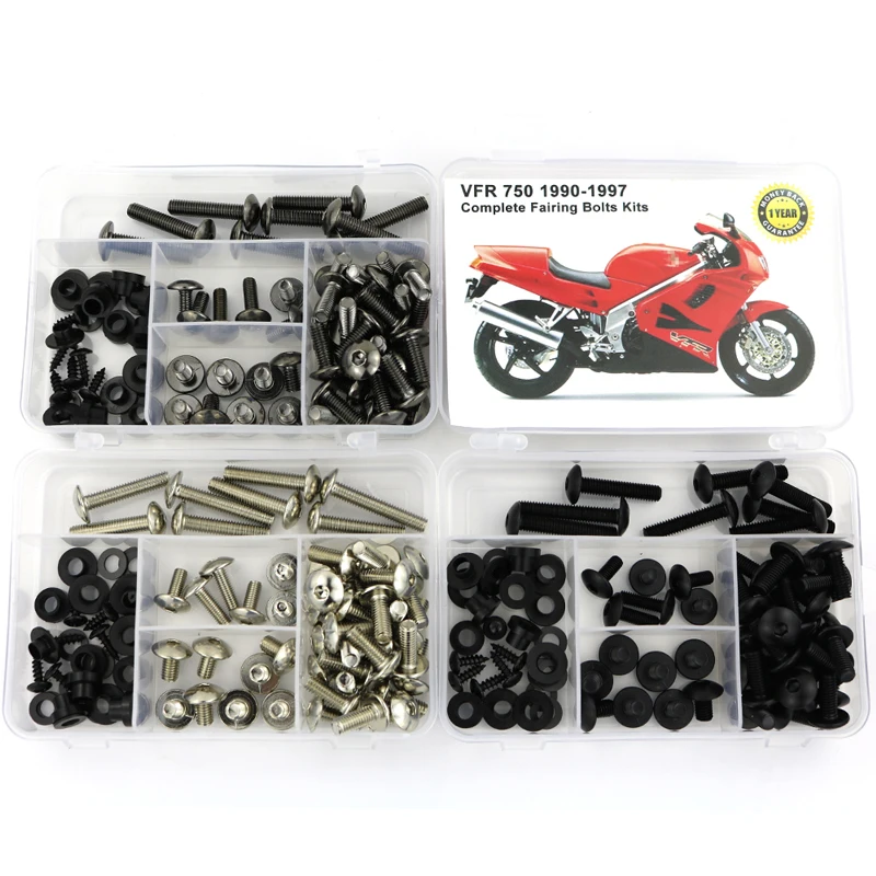 Комплект болтов обтекателей для мотоцикла Honda VFR 750 1990 1997 Стальные Винты Полный