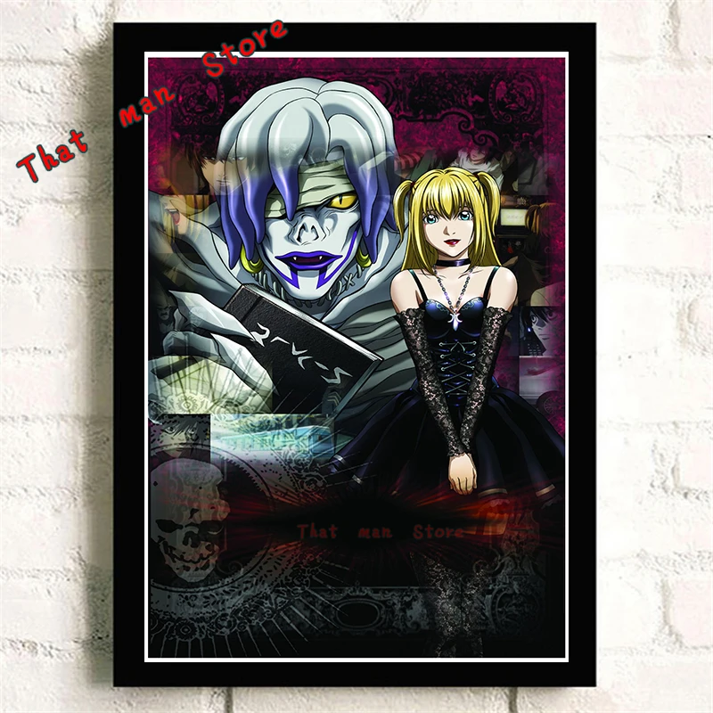 DEATH NOTE мультфильм анимация комиксы высокой четкости печати Плакат кафе украшения ребенок подарок на день рождения картины без рамки - Цвет: Зеленый