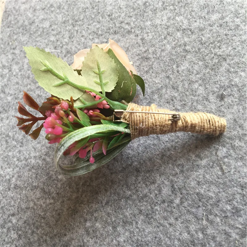 WeddingBobDIY светильник-розовая бутоньерка для жениха с отверстиями искусственные