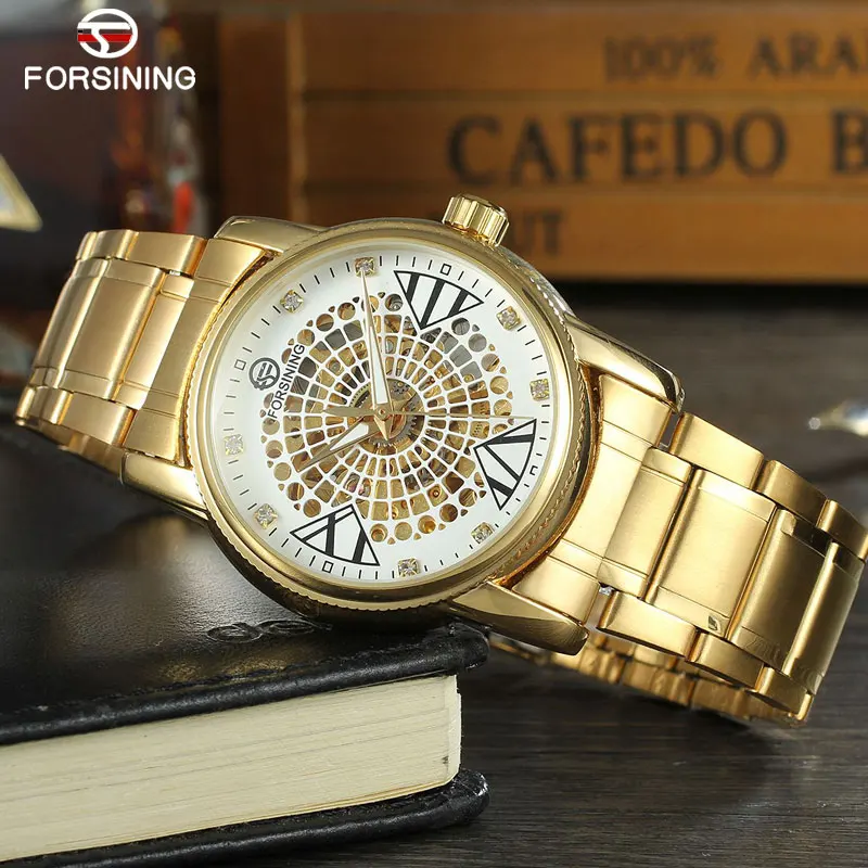 Часы наручные FORSINING Мужские автоматические брендовые роскошные механические с