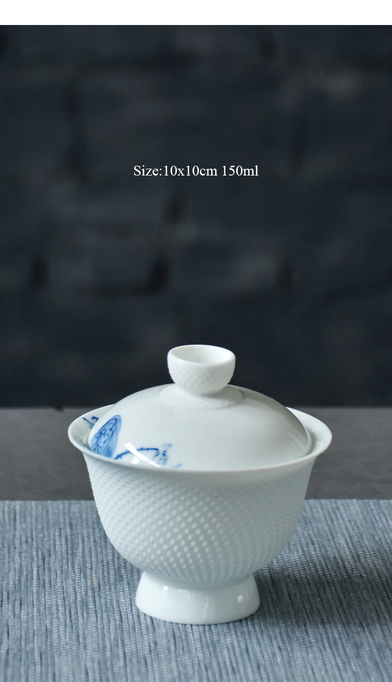 TANGPIN керамический чайник, чайник, ручная роспись, gaiwan, чайная чашка, рыба, китайские чайные наборы кунг-фу, 150 мл