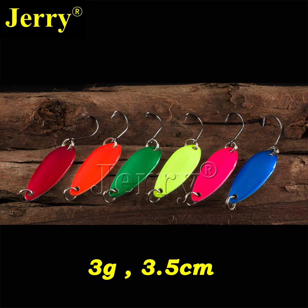 Jerry 6 шт. 3g микро Форелевые блесны несколько цветов Бесплатная снасть Коробка