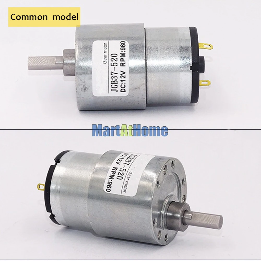 Высокий крутящий момент микро DC мотор с редуктором JGB37 520 12В 24В макс. 35 кг. См 7 ~ 960