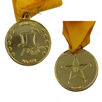 medals high quality metal souvenir medal cheap cheap metal gold medal with yellow tapes