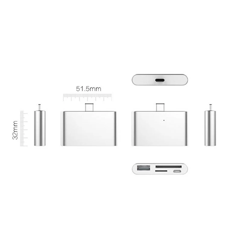 OTG USB3.1 тип c кардридер USB C к USB2.0 SD TF Micro многофункциональный переходник для