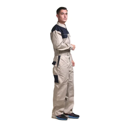 Photo Color Men cotton coverall workwear suit mining work wear overalls Plus Size mechanic carpenter repairman Siamese overalls 2019New - Color: Photo Color