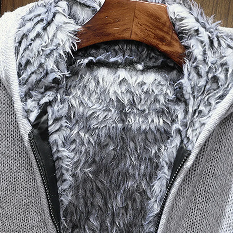 LASPERAL Мужская Осенняя мода бренд плюс бархат утолщение с капюшоном трикотажная