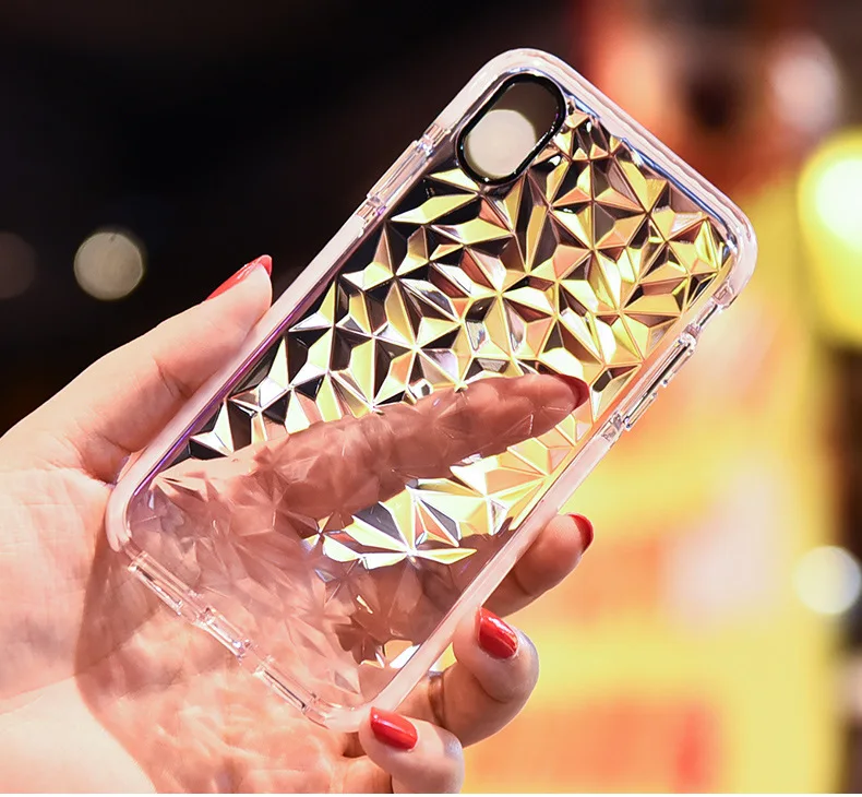 50 шт. DHL для iPhone 6 7 8 Plus XR XS MAX чехол для телефона роскошный чехол с алмазной текстурой прозрачный мягкий чехол из ТПУ