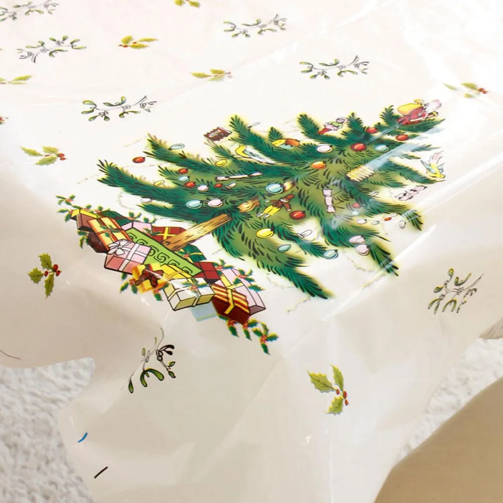 Одноразовое рождественское прямоугольное скатерть с принтом из мультфильма 110*180