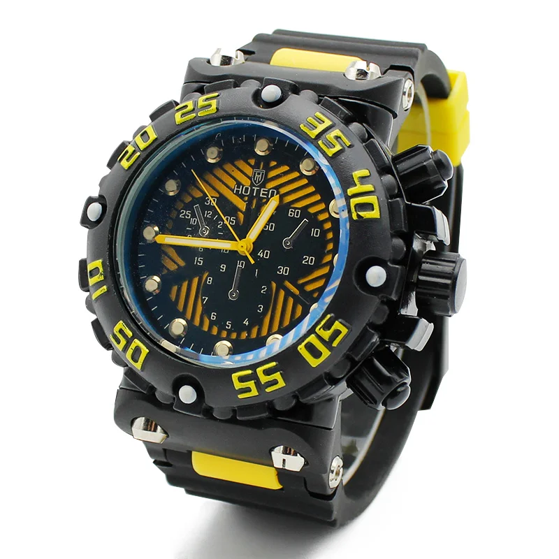 Роскошные Для мужчин Бизнес Силиконовые часы Известный бренд Часы кварцевые