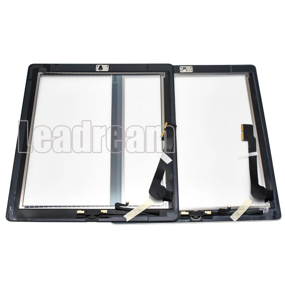 

50Pcs/lot Free DHL For ipad 2 / 3 / 4 Touch Screen Glass Panel Digitizer includes home button +camera holder+adhesive sticker