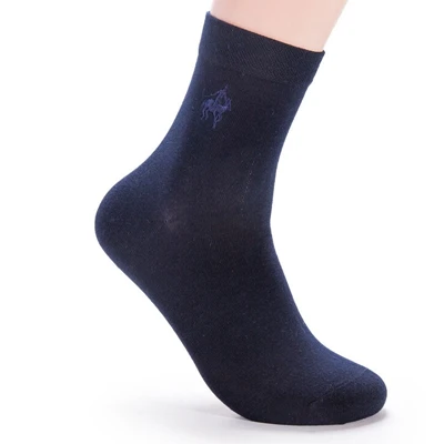 5 pairs Navy blue PIER POLO, оригинальные брендовые носки, мужские носки высокого качества, деловая одежда, Носки Happy, классические, однотонные, мужские, 100 хлопок, носки, черные - Цвет: 5 pairs Navy blue