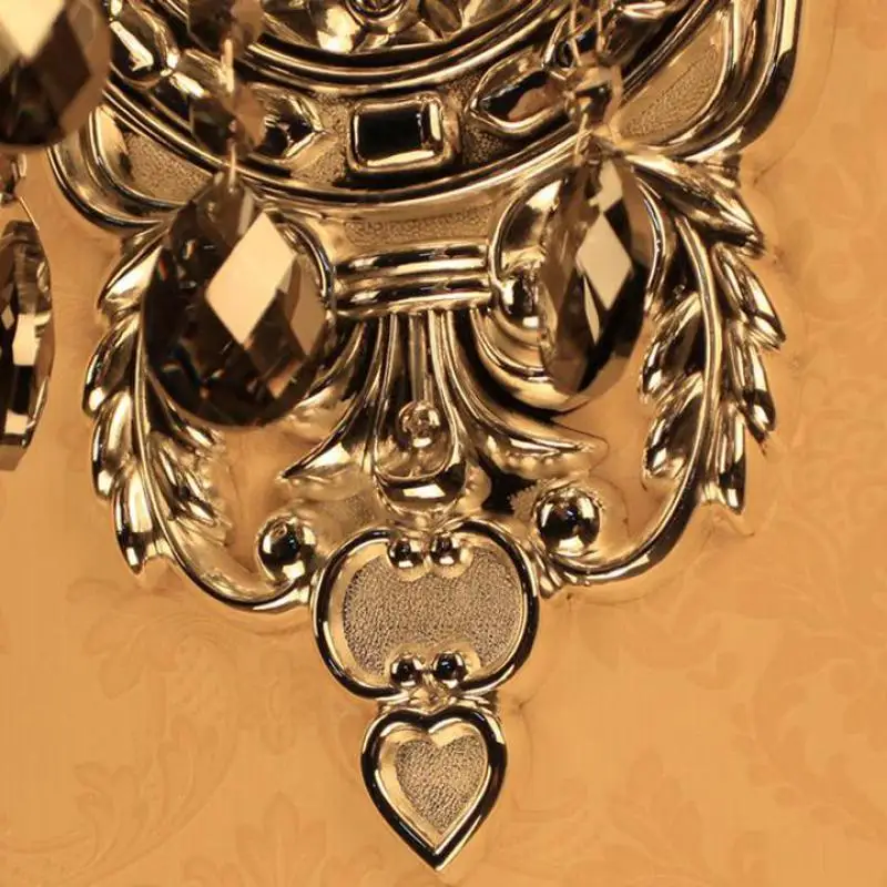 Гардеробная 5 рычажная большая антикварная серебряная настенная лампа для