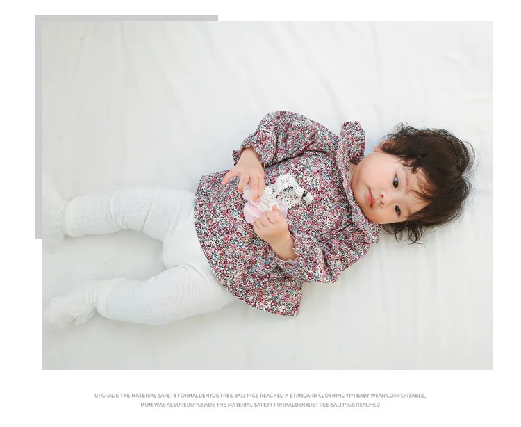

Newborn Cotton Clothes Baby Girl Blouse Long Sleeve Floral Shirts for Infant Girls Tops Cute Ruffles Collar Kids Fall Clothes