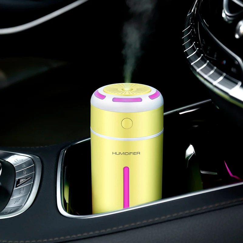

Creative Colorful light Humidifier Mini Humidifiers LED Night Light Aroma Essential Oil Diffuser USB Fogger Car Air freshener