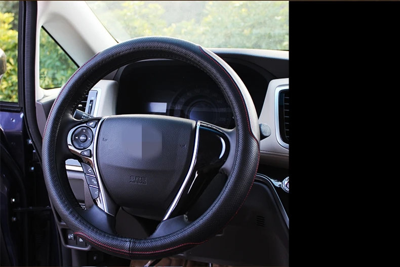 Фото Для Honda Odyssey 2015-2018 чехлы на руль мягкая кожаная оплетка автомобиля аксессуары для Для Honda Odyssey 2015-2018 чехлы на руль мягкая кожаная оплетка автомобиля аксессуары для