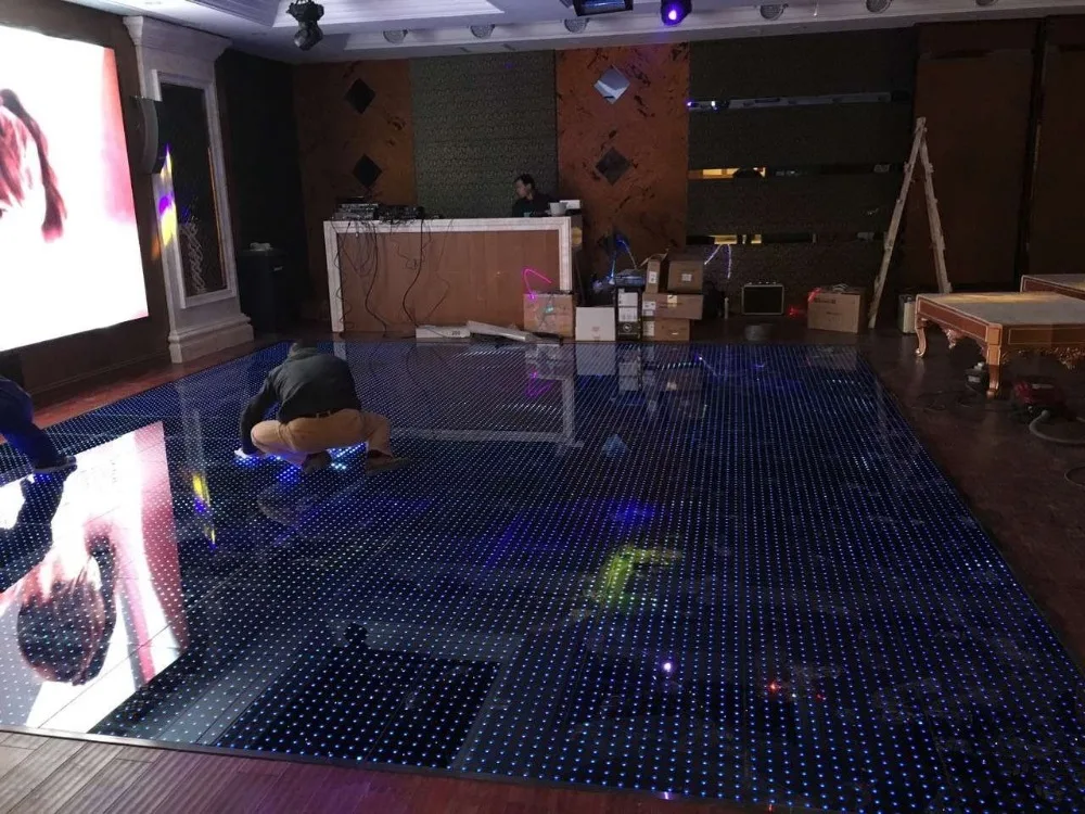 Светодиодный светильник с бесплатной доставкой для бара, DJ, сценический интерактивный светильник 12x12 пикселей, видео танцпол, свадебное интерактивное танцпол, дискотека, сценический светильник