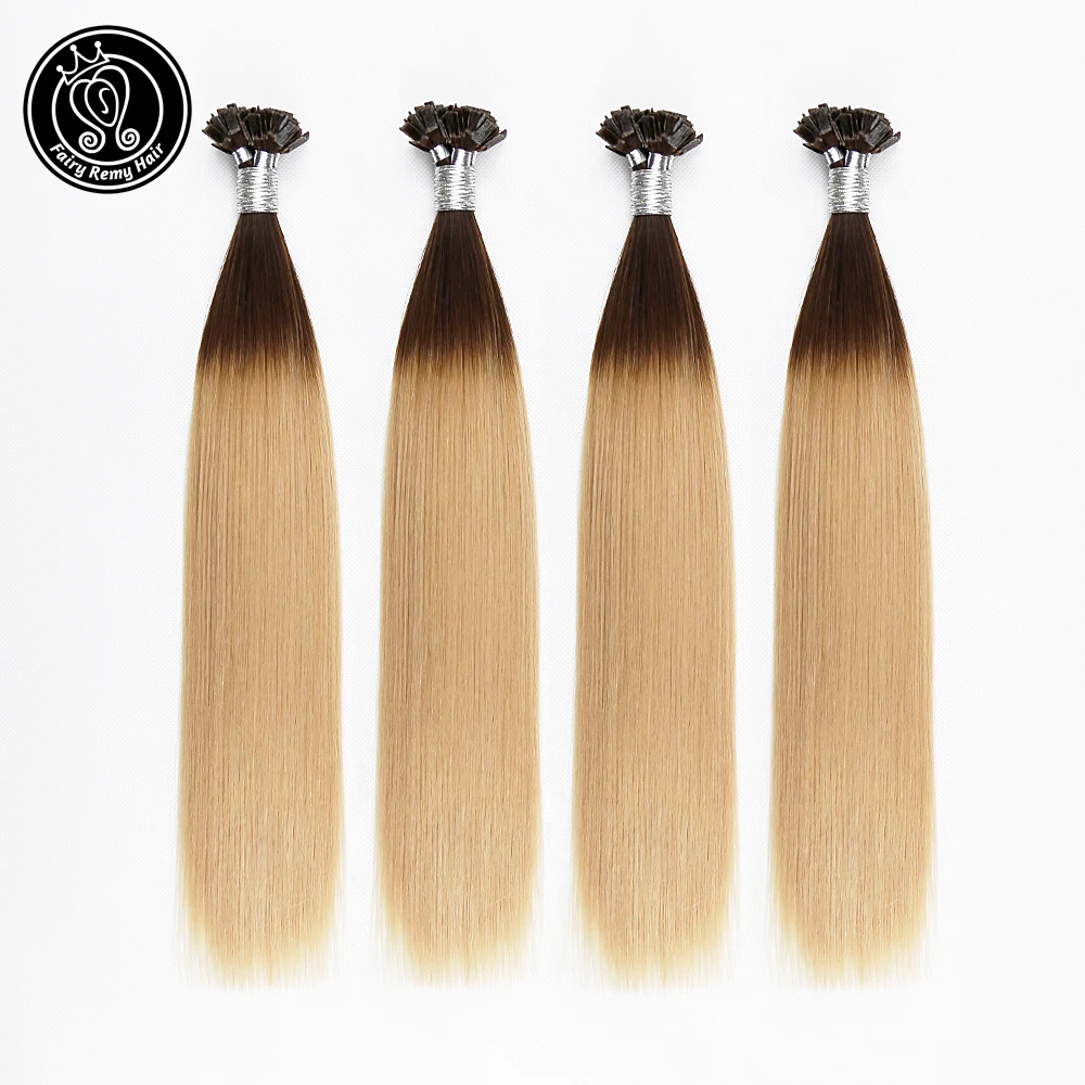 Фея Волосы Remy 0 8 г/локон настоящие человеческие накладные волосы двойное