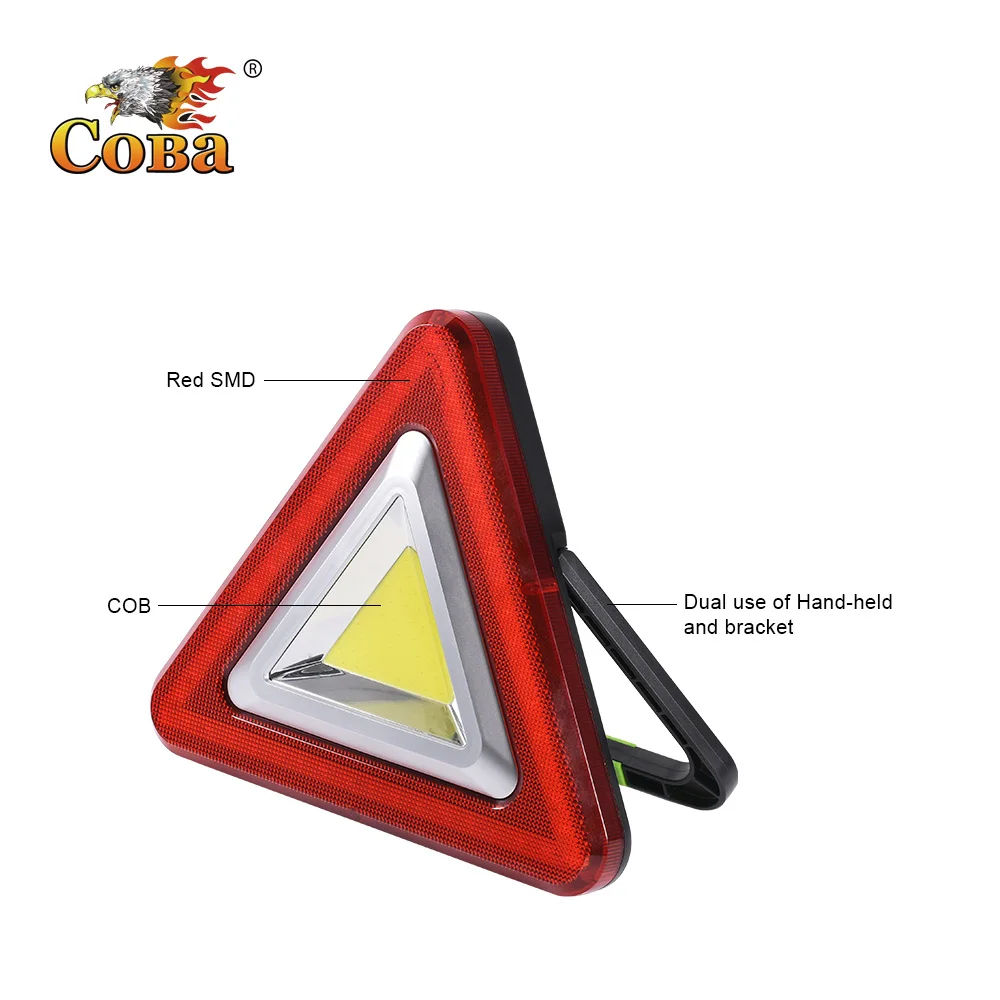 

Coba cob work light warning light by 2*18650/4*AA battery power bank 5 modes made by plastic waterproof usb rechargeable