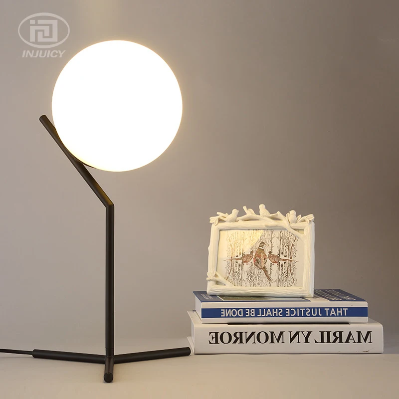 Лофт минималистичный Современный Стеклянный Шар Настольная лампа скандинавский