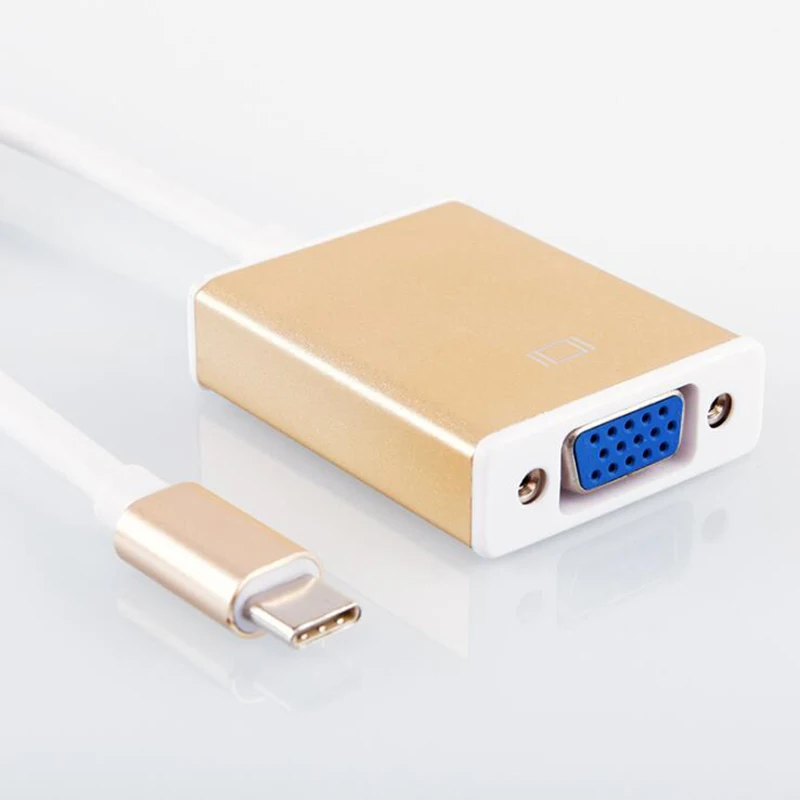 Baolyda USB C док-станция HDMI Тип C к HDMI концентратор адаптер 4 к USB C многопортовый адаптер USB C конвертер для MacBook/Chromebook Pixel/Dell - Цвет: VGA Gold