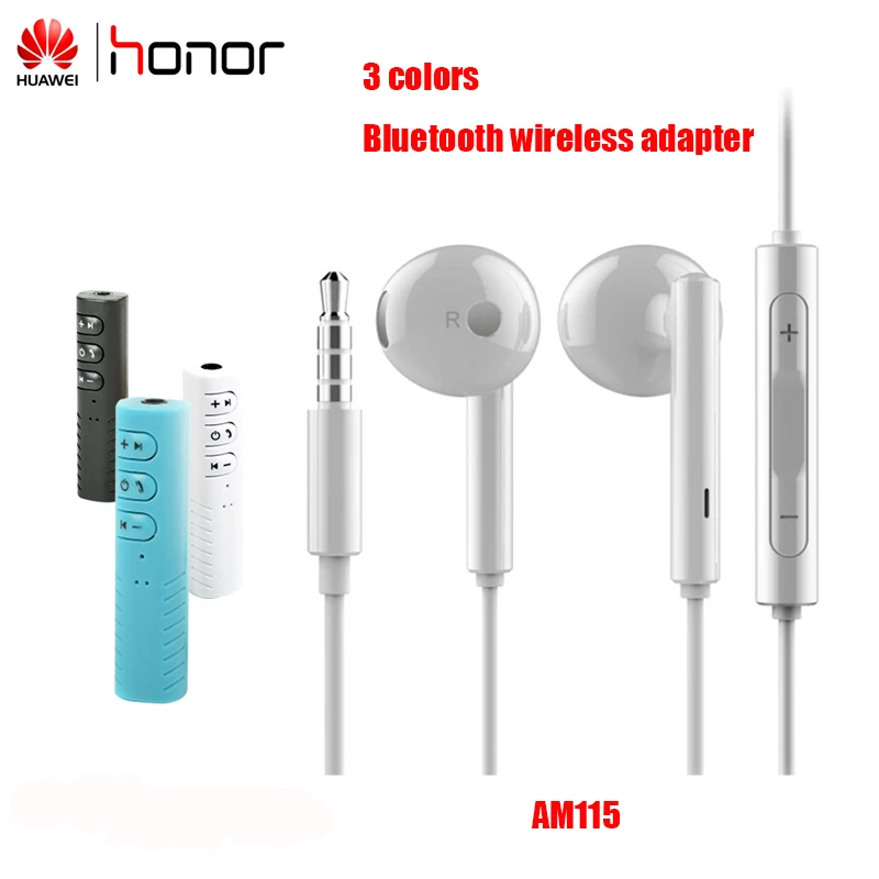 Huawei mate P10 P9 100% оригинальные наушники Honor AM115 вкладыши с микрофоном беспроводной