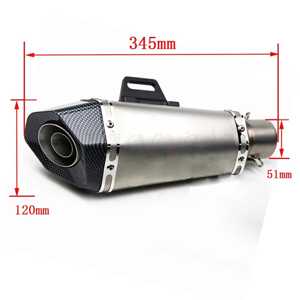 

Universal 36-51mm motorcycle ATV off-road vehicle exhaust muffler sliding for Yamaha R1 R3 R6 R125 R15 FZ16 FZ1 MT09 MT07 FZ6