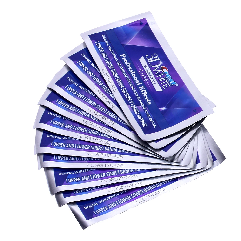

20 Pouch/Box or 10 Pouch/NoBox Crest 3D Whitestrips Professional Effects Teeth Bleaching Gel Oral Hygiene Teeth Whitening Strips