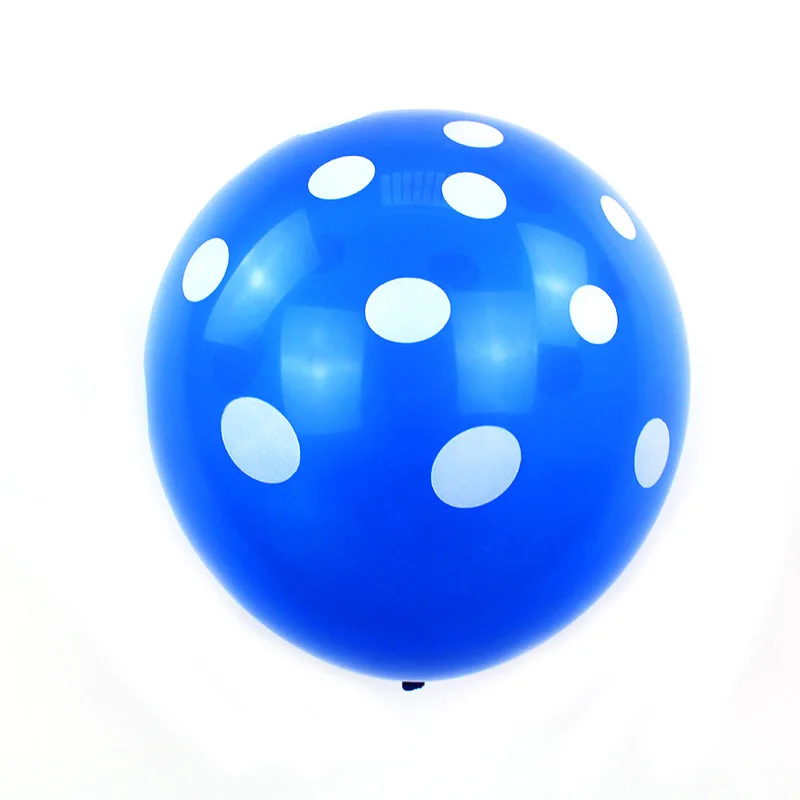 12inch dot blue 5 шт./лот 12 дюймов красный и черный горошек латексные надувные шары Mickey тема День Рождения globos baby shower вечерние украшения для девочек на Рождество - Цвет: 12inch dot blue