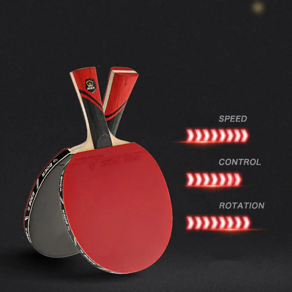 Резиновая ракетка для настольного тенниса профессиональная ракетка Pingpong прямая/Горизонтальный захват ракетка для настольного тенниса с чехлом