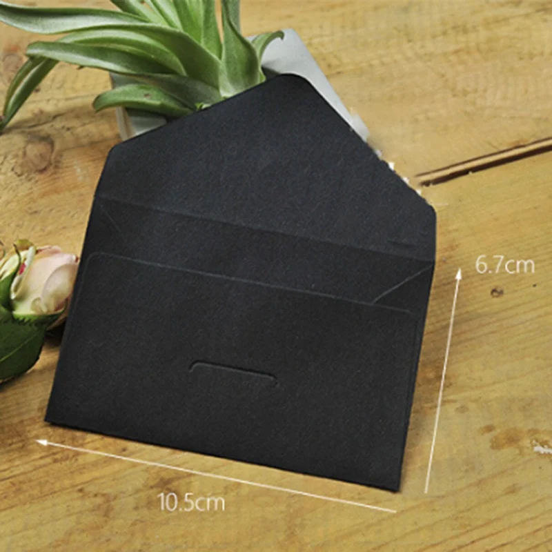20pcs/lot Black White Craft Paper Envelopes Vintage European Style Envelope For Card Scrapbooking Gift |